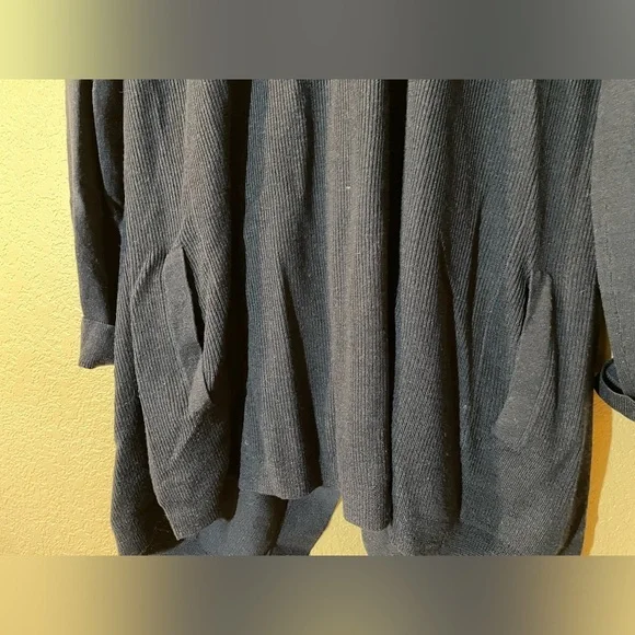 Theory Midnight Blue Women's Draped Cardigan with Pockets - Picture 8 of 8